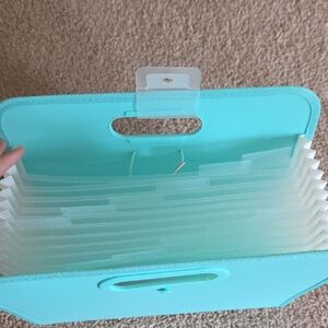 Aqua Expandable File Organizer Folder - Home Storage